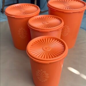 Tupperware Orange Kitchen Food Storage Set